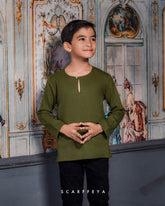 ZAYN MALEEQ KURTA KIDS (ORIENTAL GREEN)